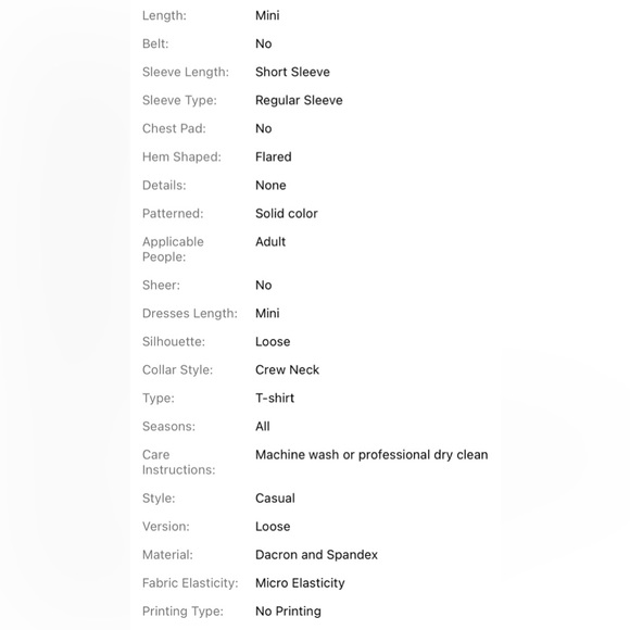 SOLID SIMPLE T-SHIRT DRESS - Picture 7 of 13